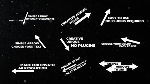 【AE模板】9款创意RGB分离箭头文字标题动画 Arrows Titles