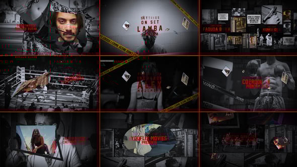 【AE模板】创意惊悚恐怖电影纪实新闻纪录片标题开场演示动画 Thriller Title Sequence