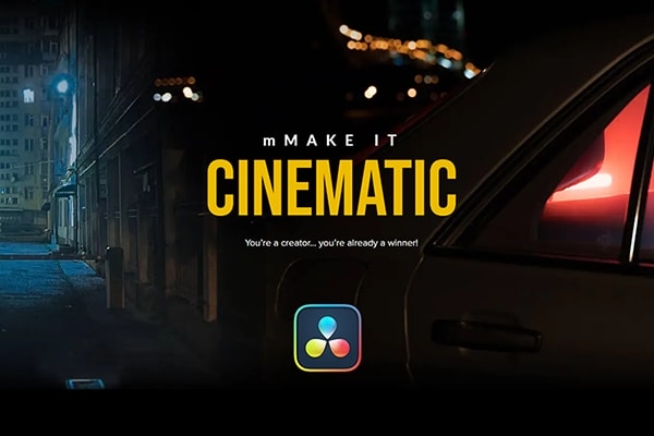 【达芬奇插件】33组优雅大气电影预告片文字标题镜头转场胶片光效动画预设 motionVFX – mMake It Cinematic & 2023 汉化版