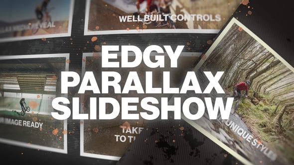 【PR模板】创意时尚沉浸式视差媒体幻灯片展示动画 Edgy Parallax Media Slideshow