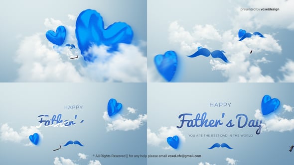 【AE模板】优雅温馨父亲节祝福视频开场动画 Fathers Day Opener