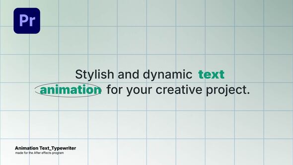 【PR模板】9款复古打字机文本输入显示效果动画 Typewriter