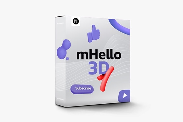 【达芬奇插件】简单有趣三维图形元素排版动画 motionVFX – mHello 3D 汉化版