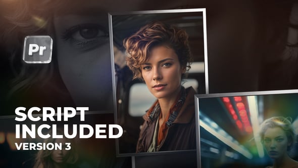 【PR模板】快速导入照片自动生成动态幻灯片动画 Slideshow Universal Version 3