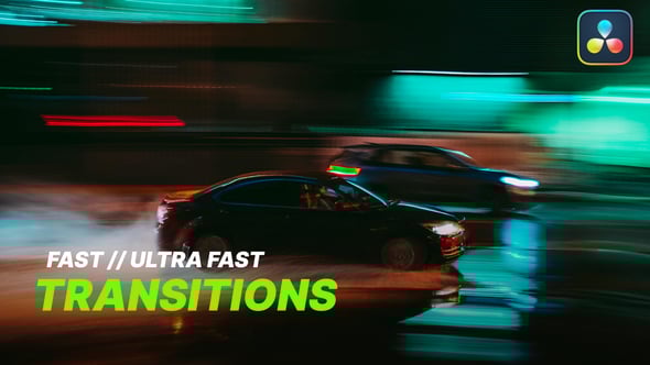 【达芬奇插件】44种专业炫酷视频快速转场预设 Ultra Fast Transitions for Davinci Resolve