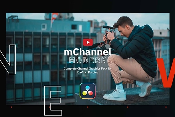 【达芬奇插件】50款时尚网络视频包装文字标题排版图形LOGO转场动画预设 motionVFX – mChannel Modern 汉化版