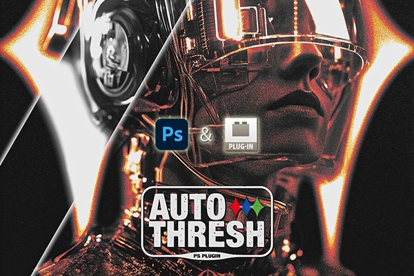 【PS插件】创意复古印刷粗犷颗粒阈值美学风格化色彩生成插件 AutoThresh PS Plugin v1.0.1 Win/Mac汉化版