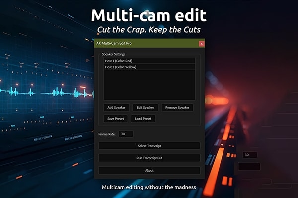 【AE脚本】AE自动化同步人物发言多机位剪辑工具 Multi-Cam Edit Pro for After Effects v1.0 汉化版 +使用教程