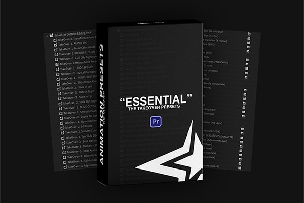 【PR预设】30个视频镜头图文运动色彩分级音频增强预设包 Chris Boustedt – Essential Movement FX