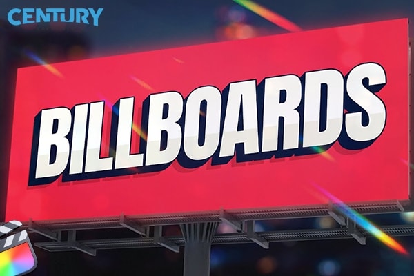 【FCPX插件】21个三维户外大型广告牌电子屏模型动画 Century Creatives – Billboards 汉化版