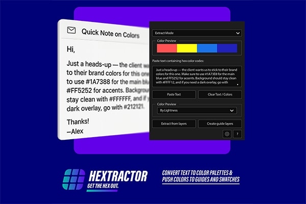 【AE脚本】从文本图层图像中提取颜色值生成色板工具 Hextractor v1.2.4 汉化版 +使用教程
