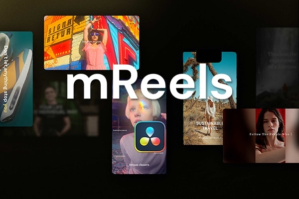 【达芬奇插件】50款潮流时尚Vlog短视频创意分屏标题排版转场动画预设 motionVFX – mReels 汉化版