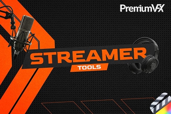 【FCPX插件】50款媒体访谈直播间新闻连线背景标题字幕转场动画工具包 PremiumVFX – Streamer Tools 汉化版