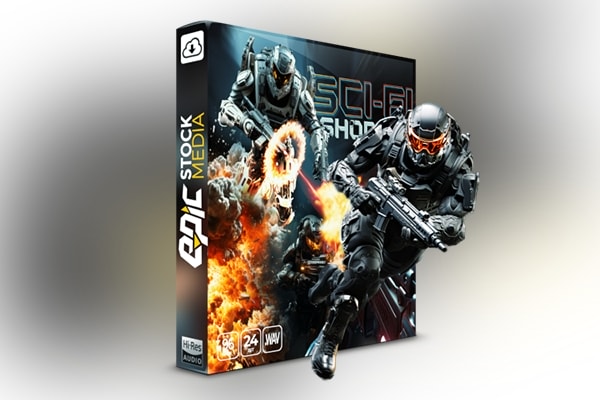 【配乐音效】1132个科幻电影武器射击游戏UI点击交互机械元素无损音效 Epic Stock Media – Sci-fi Shooter Game Genre and Film Production Sound Effects Kit