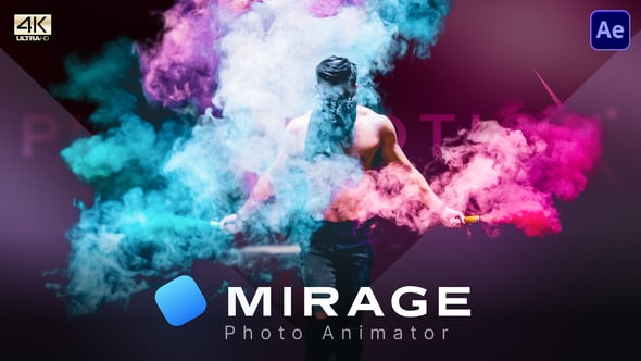 【AE模板】静态照片制作动态深度3D视差效果动画 Photomotion Mirage – Photo Animator