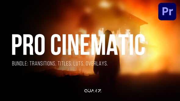 【PR模板】专业电影视频文字标题转场调色梦幻光效叠加动画 Pro Cinematic Bundle for Premiere Pro