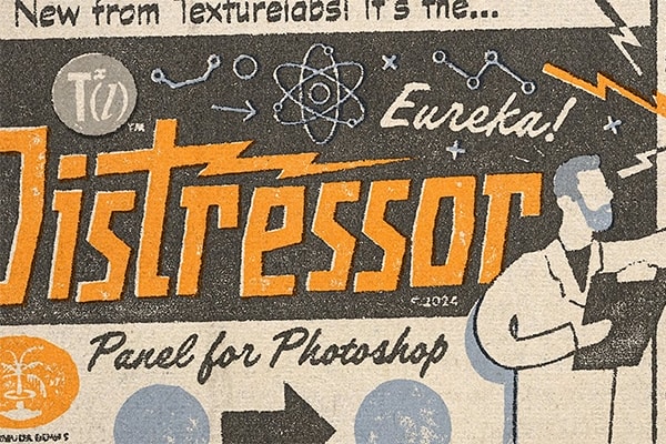 【PS插件】复古老化破损做旧纹理效果生成工具 Texturelabs – Distressor v1.0.7 汉化版