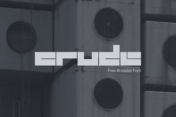 【字体】新颖时尚粗折线方块结构体创意设计非衬线英文字体 FondFont – Crude