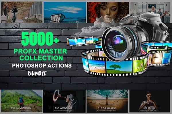 【PS动作】5000+四季风光婚礼人像节日旅拍生活美食摄影调色PS动作合集 ProFX Master Collection 5000+ Bundle