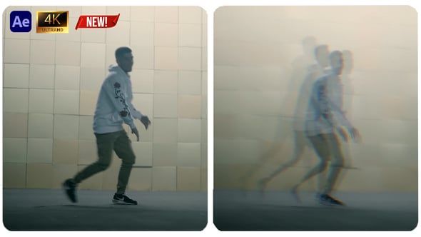 【AE模板】12种慢速快门视频重影拖尾醉酒朦胧眩晕迷幻视觉特效 Slow Shuter and Dreamy Overlays