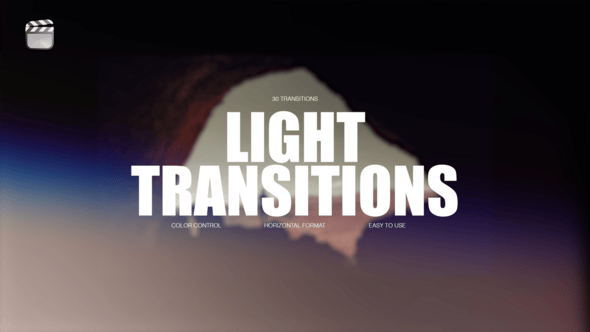 【FCPX插件】30个镜头漏光炫光闪烁视频光效转场预设 Light Transitions 汉化版