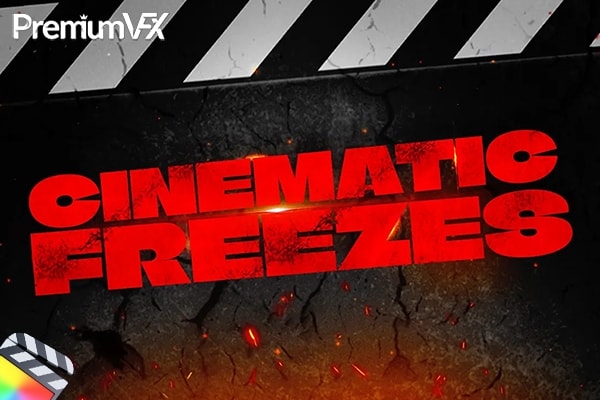 【FCPX插件】30个电影宣传预告片画面定格帧冻结图文标题排版动画 PremiumVFX – Cinematic Freezes 汉化版