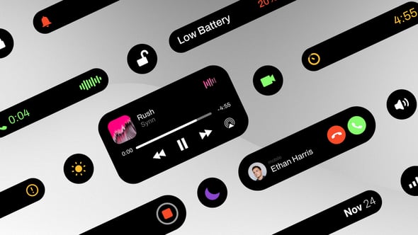 【AE/PR模板】22种手机灵动岛UI界面元素显示图形动画 Dinamic Islands