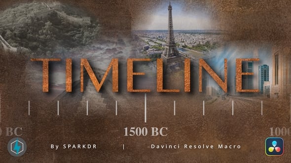 【达芬奇插件】历史回顾发展历程介绍时间线标记动画 Timeline 汉化版