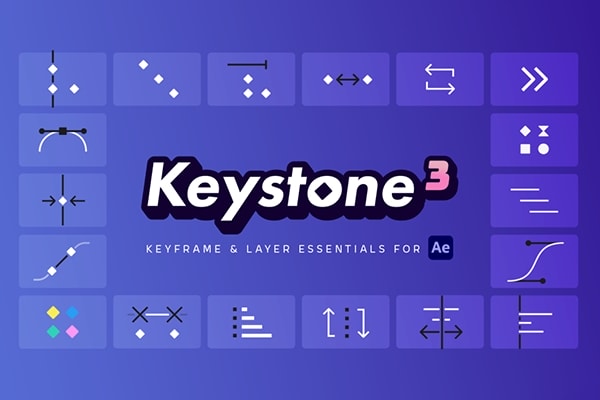 【AE脚本】关键帧复制粘贴对齐镜像拉伸调节控制工具 Keystone 3 v3.0.7 汉化版 +使用教程