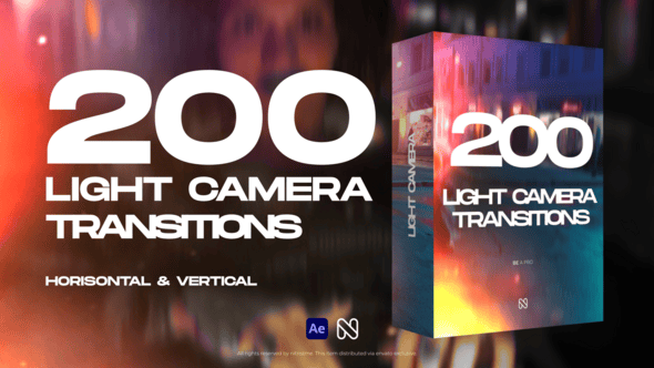 【AE模板】200组镜头动感光效闪烁视频过渡转场预设 Light Camera Transitions