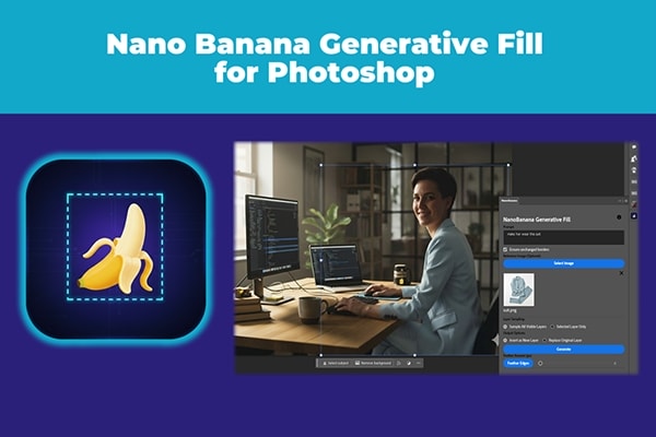 【PS插件】使用AI大模型智能生成填充绘图创意设计插件 Nano Banana Generative Fill for Photoshop v2.2.2 汉化版