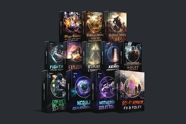 【配乐音效】12套史诗级科幻电影赛博朋克魔法战争格斗冲击爆炸预告片无损音效 Ghosthack x Boom Library Sound FX & Foley Bundle