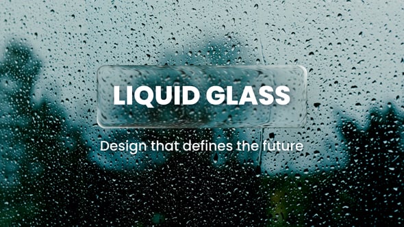 【AE模板】创意简约透明玻璃质感文字标题字幕条动画 Liquid Glass Lower Thirds