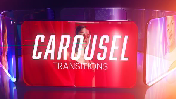 【达芬奇插件】3D卡片旋转滑动轮播视频转场动画预设 Carousel Transitions 汉化版