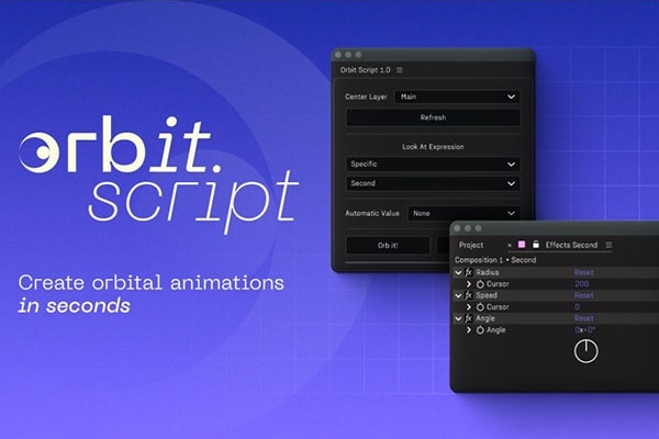 【AE脚本】AE图层轨道环绕运动效果脚本 Orbit Script v1.0.0 汉化版