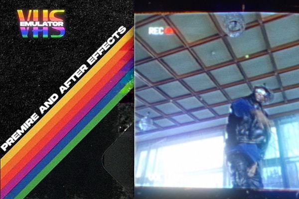 【AE/PR模板】复古老录像带信号故障抖动色差干扰VHS视觉特效 Animafx – VHS Emulator