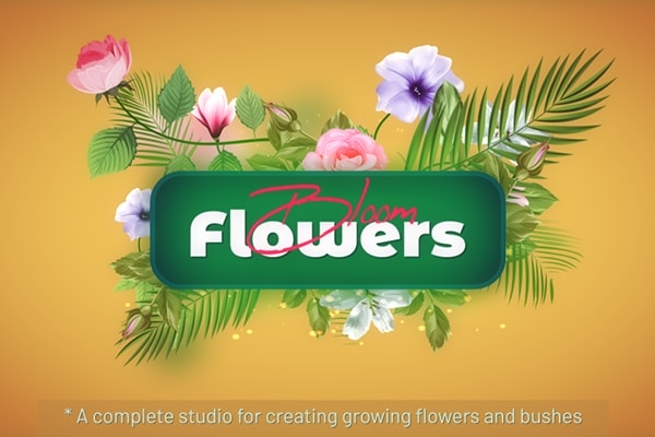 【AE脚本】植物花朵茎叶滕曼生长动画效果  Flowers Bloom v1.1.2 +使用教程
