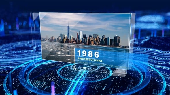 【AE模板】科技感数字城市企业历程宣传片头动画 Digital Mountain Graphics