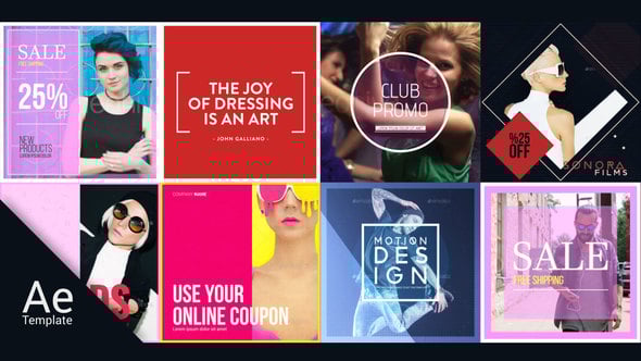 【AE模板】7款精美时尚社交媒体INS视频图文动态排版宣传动画 Instagram Toolkit