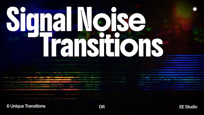 【达芬奇插件】6种信号故障干扰噪波抖动失真效果视频转场预设 Signal Noise Transitions 汉化版