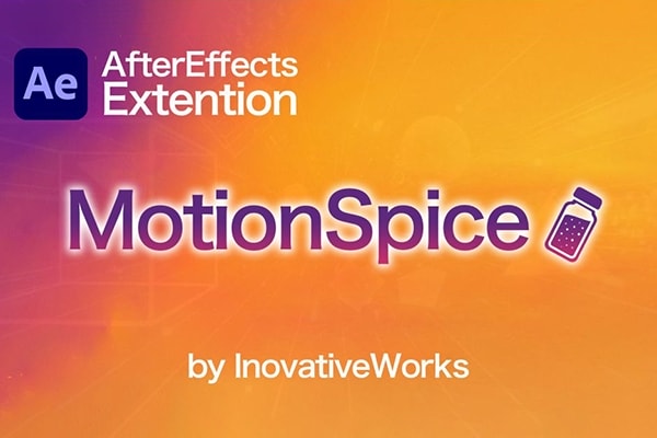 【AE脚本】100多种创意线条几何图形UI界面故障闪烁元素动画 MotionSpice 2 v2.0.2 汉化版 +使用教程