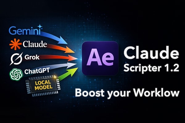 【AE脚本】AI人工智能对话指令生成脚本表达式代码工具 Claude Scripter v1.2.1 汉化版 +使用教程