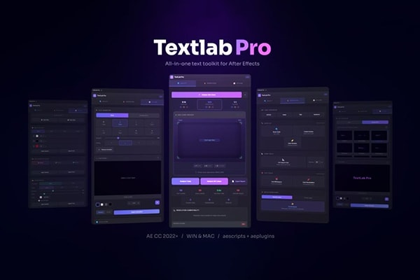 【AE脚本】快捷批量文字排版编辑分析处理工具 Textlab Pro v1.1.0 汉化版 +使用教程