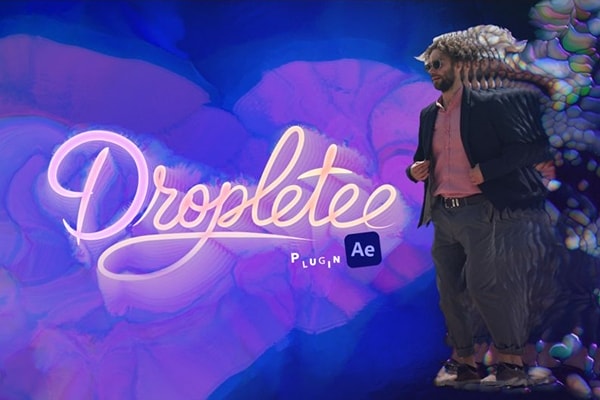 【AE插件】液体流动扭曲拖尾动态视觉特效 Dropletee v1.0.11 Win/Mac汉化版 +使用教程