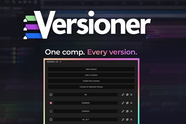 【AE脚本】AE工程多语言版本内容标记管理工具 Versioner v1.0 汉化版 +使用教程