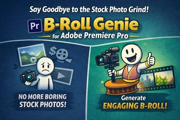 【PR脚本】AI人工智能自动生成剪辑画面图像视频素材 B-Roll Genie v1.21 +使用教程