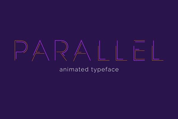【AE脚本】双平行线结构字体运动跟随动画脚本 Parallel Animated Typeface v1.1.1